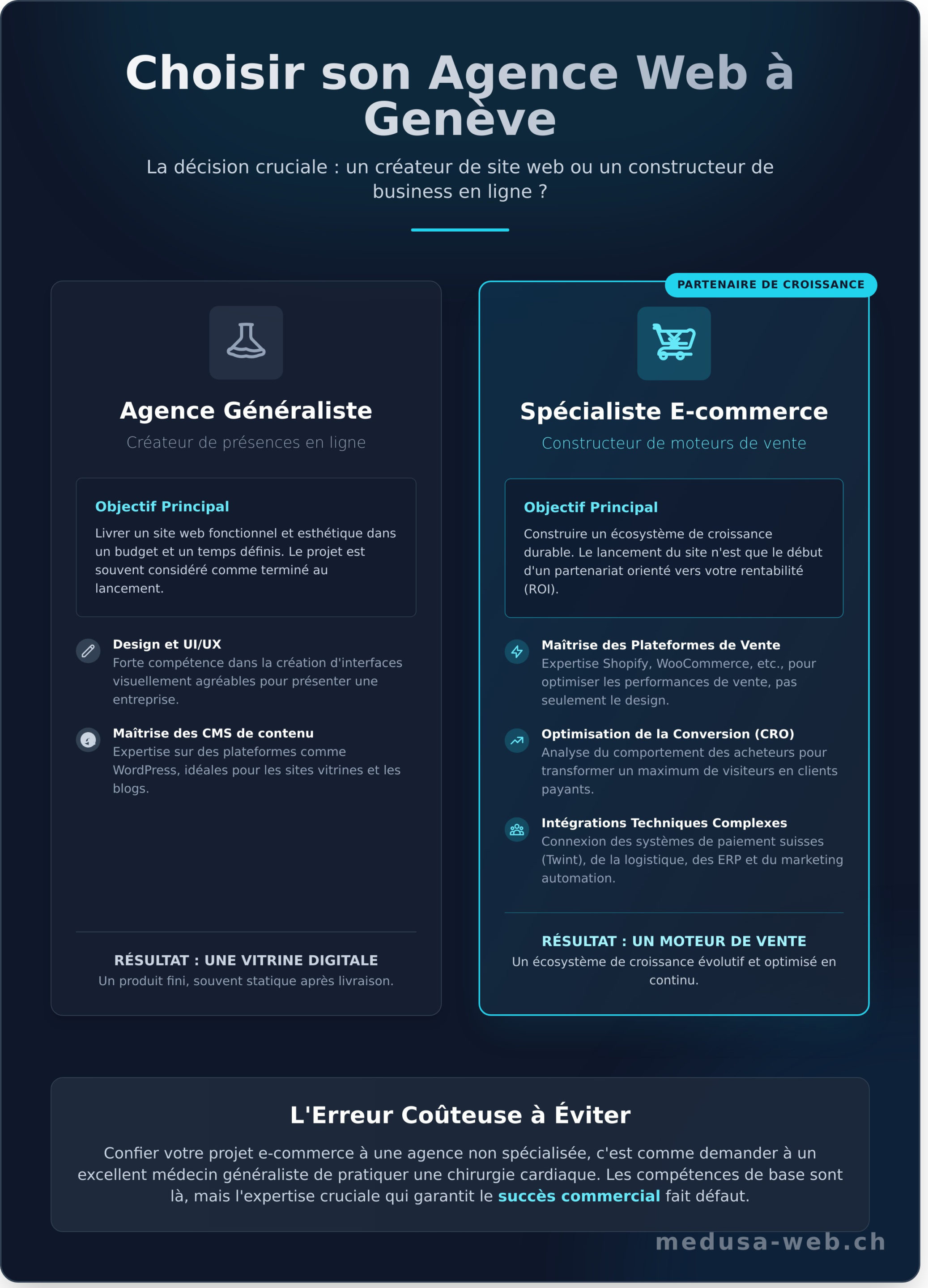 Agence Web Genève : Le Guide pour Choisir le Bon Partenaire E-commerce - Infographic